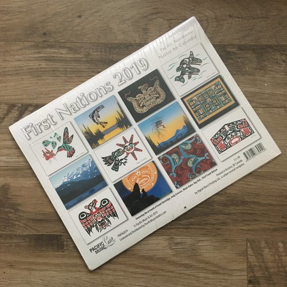 NWT First Nations Pacific Northwest Native Art 16 Month Calendar 2019 - Picture 3 of 7
